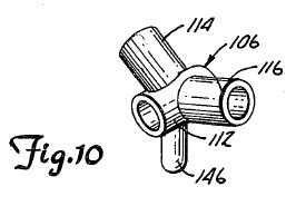 Patent drawing of the spar connector